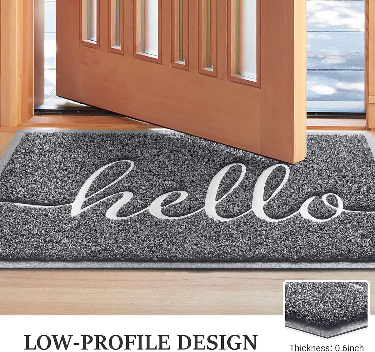 Door Mat Welcome Mat Floor Mat for Entryway, Patio, High Traffic Areas