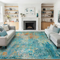 Washable Area Rugs 8'x10' Non-Slip Modern Abstract Soft by RELEANY