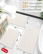 Smiry Thick Bathroom Rugs 30x20, Extra Soft Absorbent Chenille Bath Mat