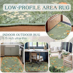 Sage Green Floral Entry Rug - Image 4