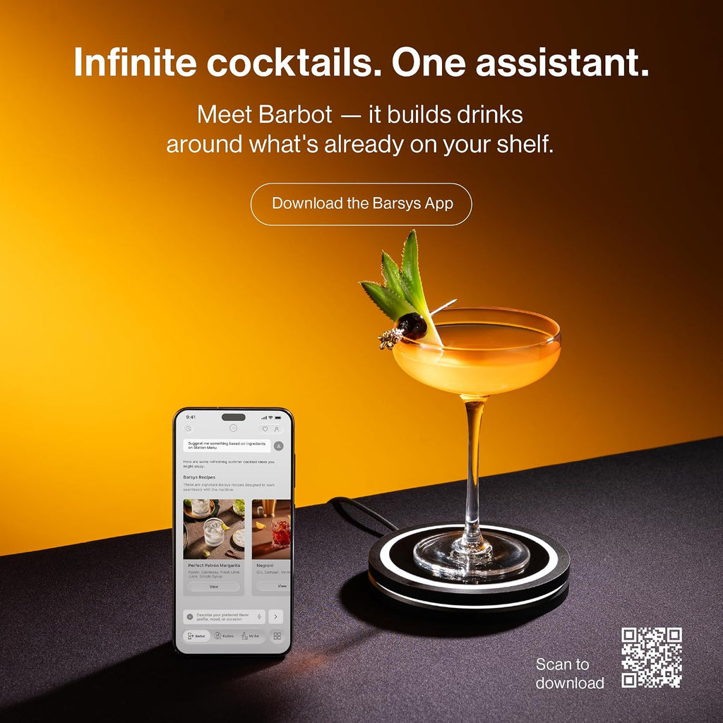 Barsys Smart Coaster 2.0 (Black) – Portable Cocktail Maker & Drink Mixer
