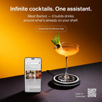 Barsys Smart Coaster 2.0 (Black) – Portable Cocktail Maker & Drink Mixer