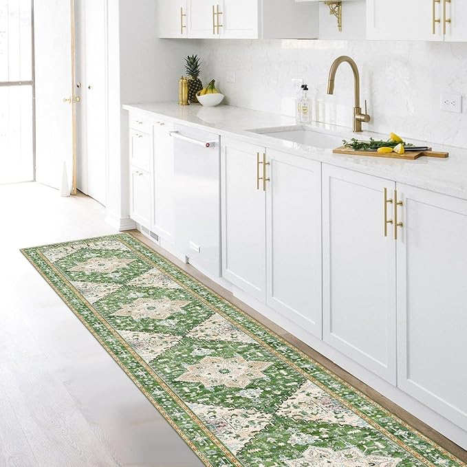 Yamaziot Washable Runner Rug, 2x10 Non-Slip Boho Vintage Hallway Rug Runner - Image 6
