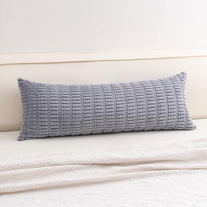 Corduroy Decorative Throw Pillow Covers 14x36 Inch Soft Striped Pillow Covers by Unknown