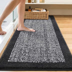 70x24 Long Bathroom Rugs Washable Non Slip, Dark Grey Bath Mat - Image 2