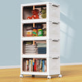 YFXCVSL 4 Tier Plastic Storage Bins with Lid 23.5QT, Stackable Storage Bins