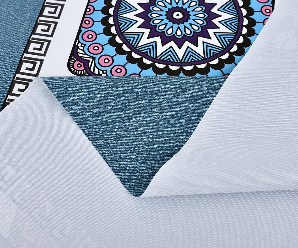 Zobesta Blue Vinyl Tablecloths for Rectangle Tables 55x86 Outdoor PVC