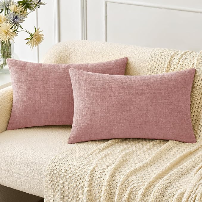 MIULEE Pack of 2 Couch Valentines Throw Pillow Covers 12x20 Inch Soft Spring by MIULEE