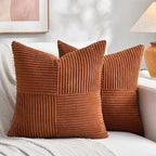 Fancy Homi 2 Packs Rust Samll Decorative Throw Pillow Covers 14x14 Inch by Fancy+Homi