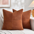 Fancy Homi 2 Packs Rust Decorative Throw Pillow Covers 22x22 Inch by Fancy+Homi