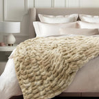 Ultra Soft Cozy Faux Fur Throw Blanket, Fuzzy Plush Thick Bubble Blanket - Image 6