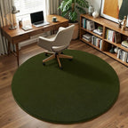 Amearea Olive Green Round Area Rugs 5ft Washable Circle Rugs - Image 8