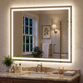 Antok 30x36 LED Bathroom Mirror with Lights, Backlit + Frontlit