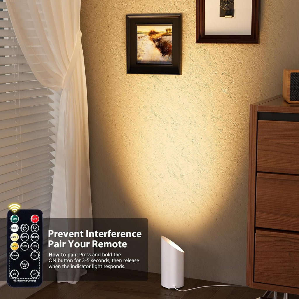 Brightown 2 Pack Uplights Indoor Floor Can Lights with Remote and Timer