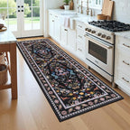 HEBE Washable Hallway Runner Rug 2'x 6' Non Slip Kitchen Rugs Runner, Low Pile - Image 9