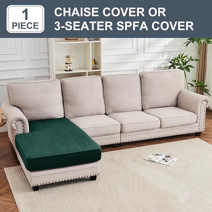 Couch Cover Velvet Chaise Cushion Cover - Image 3