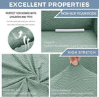 ZNSAYOTX 1 Piece Jacquard Chair Slipcovers - Image 4