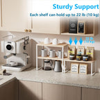 Golener Kitchen Counter Organizer, Countertop Shelf, Adjustable, Stackable