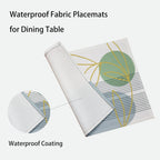 Mid Century Modern Table Placemats Set of 8 Decorative Boho Place Mats