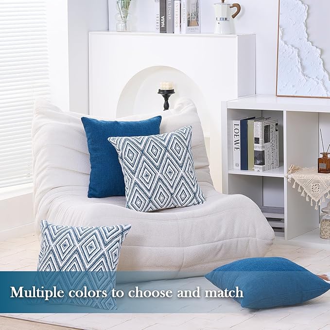 HPUK Decorative Throw Pillow Covers Set of 4 Couch Pillows Linen Cushion Cover - Image 6