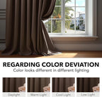 Deconovo Blackout Curtains, Thermal Insulated, W70 x L108 2 Panels, Back Tab - Image 6