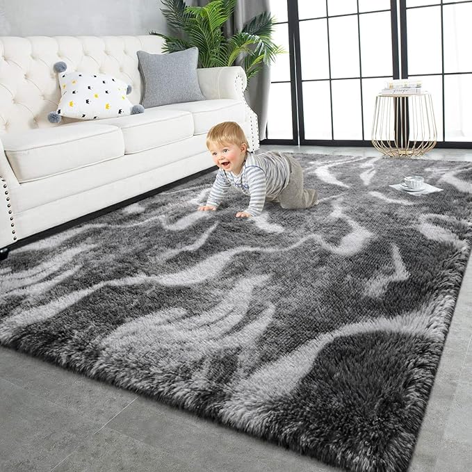 TWINNIS Super Soft Shaggy Rugs Fluffy Carpets, 6x9 Feet, Indoor Modern Plush by TWINNIS