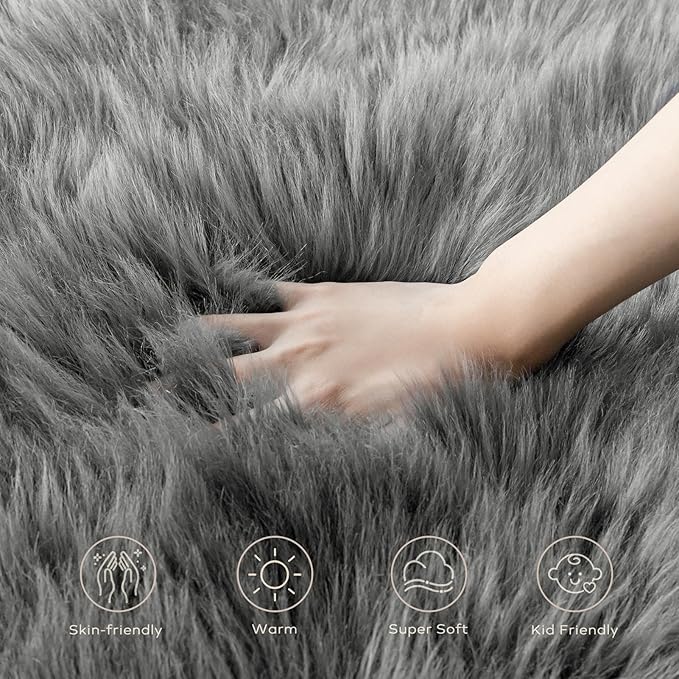 Ashler Faux Fur Rug - Image 5