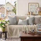 Silver Grey Velvet Decorative Throw Pillow Covers - Image 2
