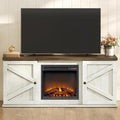 VASAGLE Fireplace TV Stand, Farmhouse Entertainment Center for 65'' TV