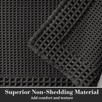 RESARE Waffle Bathroom Runner Rugs, Super Absorbent Bath Mat Non Slip Washable - Image 2