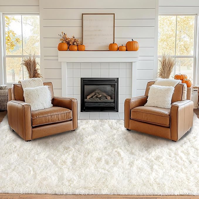 Pionblank Large Area Rug for Living Room 10x14, Fuzzy Modern Shag Rug, Fluffy - Image 3