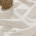 Nanspring Pearl White Linen Curtains 120 Inches Long - Image 4