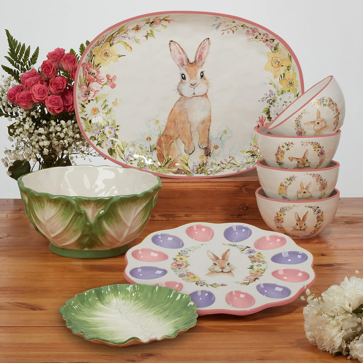 Certified International Easter Garden 10.75" Dinner Plate, Set of 4, Multicolored, Large