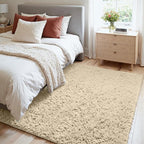4x6 Area Rugs for Living Room Rug: Soft Fluffy Shag Beige Rugs for Bedroom - Image 2