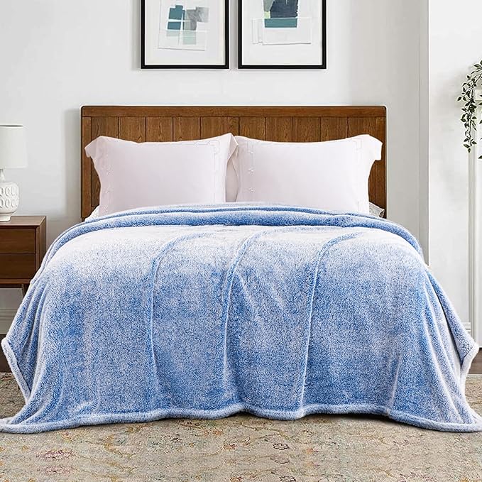 Exclusivo Mezcla Plush Fuzzy Fleece Throw Blanket Extra Large, Super Soft - Image 5