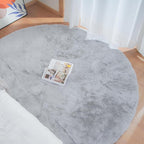 ORINOVA Washable Furry 5ft Round Area Rugs - Image 2
