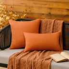 MIULEE Decorative Outdoor Pillow Covers Fall 18x18 Orange