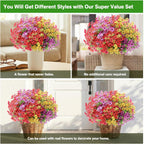 Artificial Flowers Fake Plants for Outdoors Summer Decoration