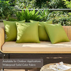 MIULEE Pack of 4 Decorative Outdoor Throw Pillow Covers Linen Waterproof Pillow - Image 2
