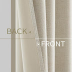 MIULEE 100% Blackout Linen Textured Curtains - Image 6