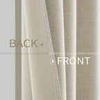 MIULEE 100% Blackout Linen Textured Curtains - Image 6
