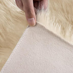 Ciicool Beige Fluffy Round Fur Area Rug - Image 4