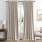 MIULEE 100% Blackout Linen Curtains by MIULEE
