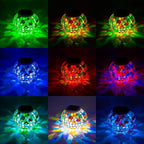 WSgift Color Changing Solar Powered Glass Mosaic Ball Led Garden Lights, Rechargeable Outdoor Waterproof Solar Night Lights Table Lamps for Decorations, Ideal Gifts