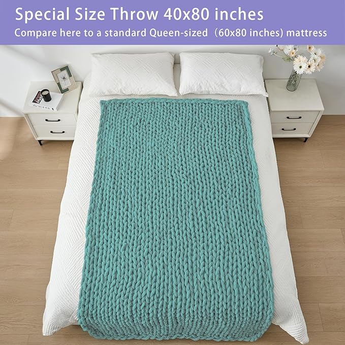 Bigacogo Chunky Knit Throw Blanket - Image 5