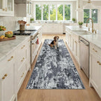 Washable Area Rugs 3x8 Non-Slip Modern Abstract Soft by RELEANY