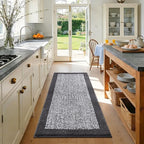 48x24 Long Bathroom Rugs Washable Non Slip, Dark Grey Bath Mat - Image 4