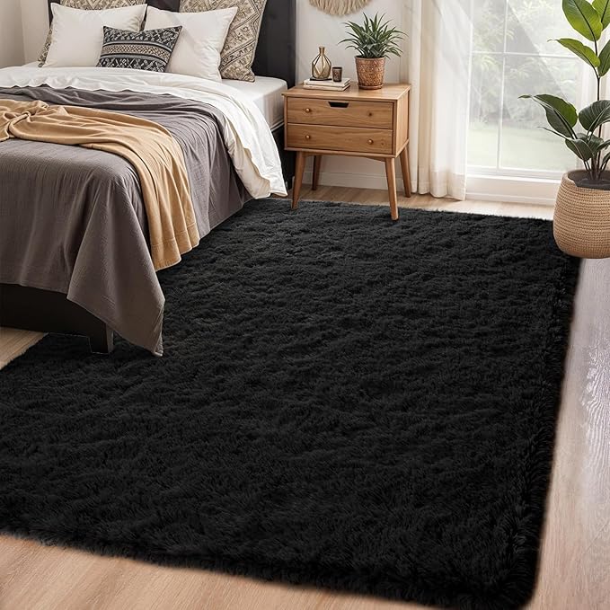 Chicrug Soft Area Rugs for Bedroom Living Room Plush Fluffy Rug 4x6 Feet - Image 4