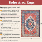 SERISSA 10x14 Area Rugs for Living Room, Large Washable Non-Slip Boho Rug - Image 6
