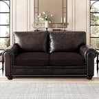 Leather Look Couch Cushion Covers Sofa Seat Slipcovers Sets Couches Furniture - Image 2